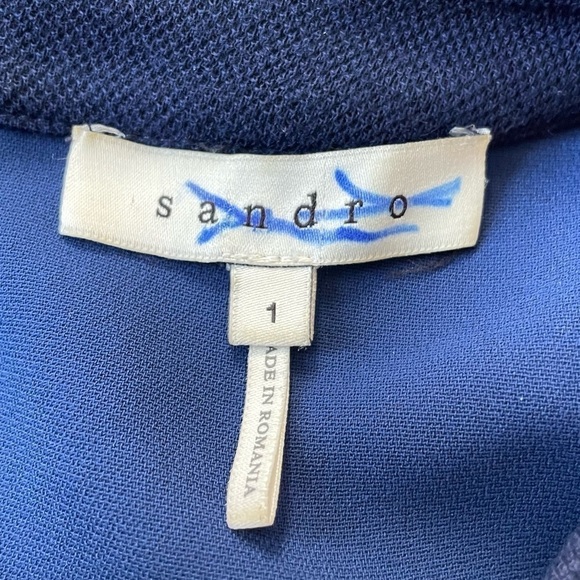 Sandro Blue Wool Blend Peplum Pencil Dress, Size S (1) - Picture 7 of 10